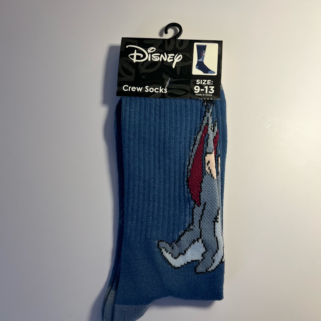 Disney Eeyore Crew Socks Size 913